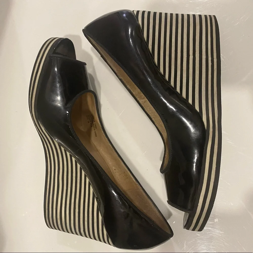 Michael Kors Adalia Black Patent Wedge